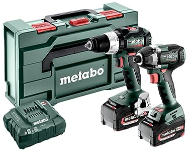 Metabo Combo Set 2.8.4 18V Akku-Maschinen im Set 18V (Maschinenset in metaBOX 145 L (Akku-Schlagschrauber SSD 18 LT 200 + Akku-Bohrschrauber BS 18 LT BL + 2 Akku + Ladegerät) # 685196000