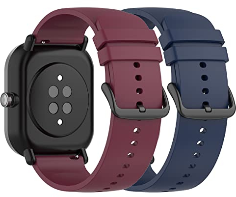 CyuCyu Ersatzarmband Kompatibel mit Amazfit GTS/GTS 2/GTS 2 Mini/GTS 2e/GTS 3/Bip U Pro/Bip U/Bip S/Bip Lite/Bip S Lite/GTR 42MM, 20mm Sport Armband Silikonarmband Uhrenarmband