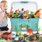 HahaGift Dinosaur Toys for 3 4 5 6 Year Old Boys Gifts, Dino Games for Kids Age 3 4 5 6 7 Year Old Boy Toys, Dinosaur Figures Play Mat Set for Boys Toy Age 3-5 Gifts for 3-6 Year Old Girls