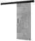 KRYSPOL Schiebetürsystem Salwador 1 Komplett-Set für Schiebetüren, Trennwände Innentüren, Modern Design (Beton/Gitter: schwarz matt/Griff: schwarz)