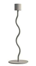 Cooee Design - Kerzenhalter - Curved - Edelstahl - Farbe: Sand - (ØxH): 8,5 x 23,5 cm