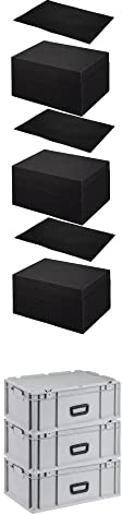 PROREGAL SuperSparSet 3x Eurobox NextGen Portable mit Rasterschaumstoff & Schaumstoffeinlage | HxBxT 23,5x40x60cm | 44 Liter | Eurobehälter, Transportbox, Transportbehälter, Stapelbehälter
