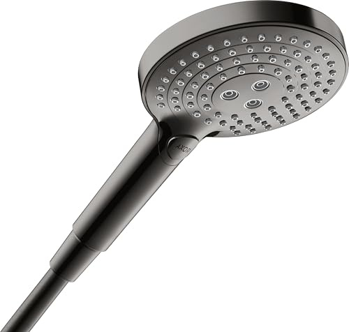 hansgrohe AXOR ShowerSolutions Handbrause 120 3jet EcoSmart 9 l/min, Farbe: Polished Black Chrome