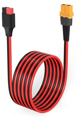 ELFCULB 12AWG Anderson auf XT60 Adapter,45A Anderson Stecker auf XT60 Weiblich Kabel für Solargenerator Powerstation Solarpanel(1.8M)