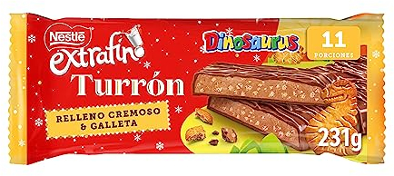 NESTLÉ EXTRAFINO turrón de chocolate con leche Dinosaurus 229g