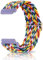 CeiBand 18mm/19mm/20mm/22mm Nylon Trenzadas Correa, Mujer Hombre Solo Loop Elástica Bracelet Deportiva Universal Muñequeras Pulseras de Repuesto Cómodo Transpirable - Coloré
