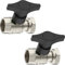 FERDOM FD301 Vanne à Bille 1(DN25) Avec Raccord Union. Matériau : Laiton, Finition Nickel, Bouton Ergonomique. Utilisation Recommandée Avec Les Filtres FERDOM. Et Pour d'Autres Installations de 1.