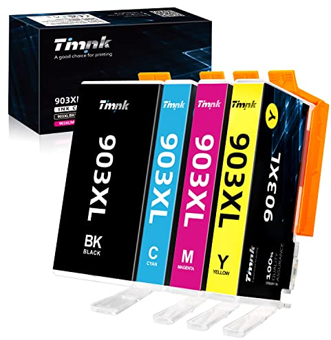 Timink 903XL Druckerpatronen Kompatibel mit HP 903 XL Multipack Druckerpatronen für HP Officejet 6950 Officejet Pro 6960 6970 All-in-One Drucker (Schwarz, Cyan, Magenta, Gelb, 4-er Pack)