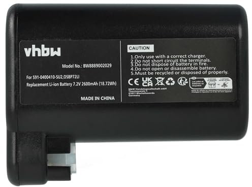 vhbw 1x batteria sostituisce Electrolux OSBP72LI25, 405537959/0, 4060001007 per home cleaner (2600mAh, 7,2V, Li-Ion)