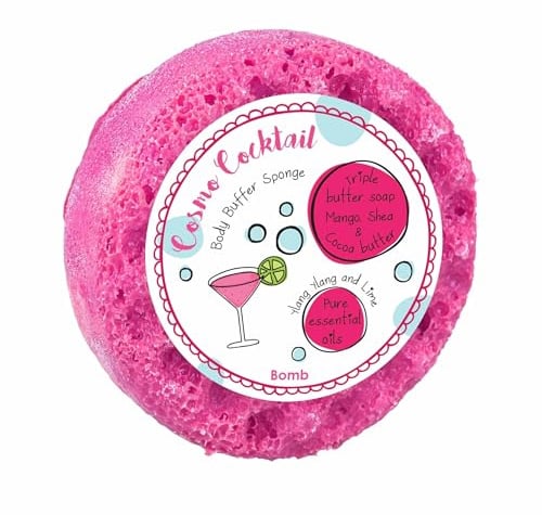 Bomb Cosmetics - Schwammseife, Cosmo Cocktail Body Puffer Seife Schwamm (Cosmo Cocktail)