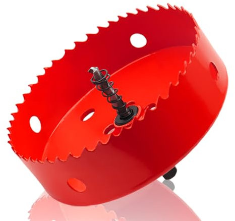 Bi-Metall Lochsäge 110MM Universal Lochbohrer HSS Bimetall Lochfräse mit Dreiecksschaft für PVC, Aluminium, Rostfreiem, Edelstahl, Metall,Kunststoffplatte, Holz
