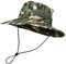 TOUTACOO, Chapeau de Soleil Camouflage à Large Bord, Homme, Femme, Anti-UV, réglable, Pliable, Chapeau de Brousse, Jungle, Safari, Motif Militaire (01-Camouflage Armée Sable/Vert)