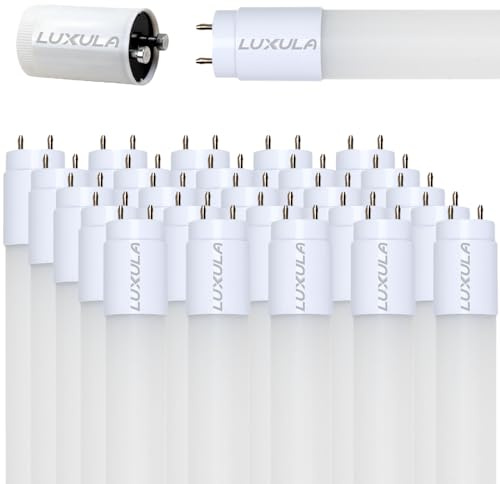 LUXULA 25er Pack LED Röhre 120cm, Röhrenlampe Leuchstoffröhre Neonröhre | Kunststoff T8 G13-18W 2160lm, 6000K Kaltweiß, inkl. Starter-Brücke