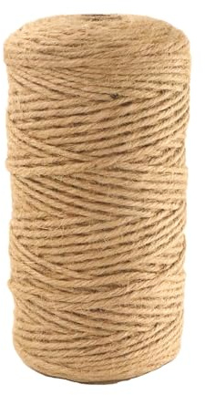 IMROPE Ficelle de jute naturelle de 2 mm x 300 m, ficelle pour jardinage de tomates grimpantes, plantes, fleurs, artisanat, emballage cadeau, décoration
