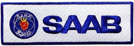 SAAB Aufnäher Besticktes Patch zum Aufbügeln Applique Souvenir Zubehör