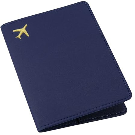 ILIYAH Porta Passaporto Cover Passaporto Italiano Portafoglio da Viaggio Copri Passaporto Regalo Viaggio Passport Holder(Marina)