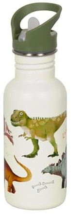 Edelstahlflasche - Dino Friends (ca. 0,5 l) | Edelstahl Trinkflasche für Kinder | BPA-freie Trinkflasche | Kindertrinkflasche | Geschenkidee für Jungs ab 3 Jahr | Dinosaurier Fans