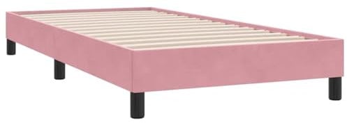 vidaXL Cadre de lit sans Matelas Rose 80x220 cm Velours, lit, sommier, lit en Velours, Meuble de Chambre à Coucher, lit Simple, lit rembourré