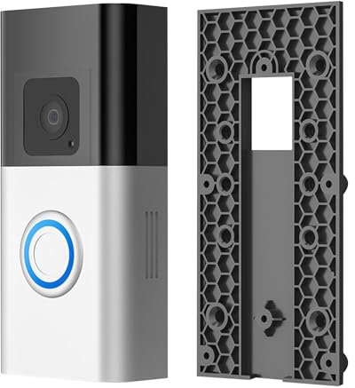 Selbsthaftende Ring Doorbell 1 Stück für Video Doorbell 4/3/3 Plus/2. Gen/2/1 und Akku-Videotürklingel (2024)/Plus/Pro,Halterung ohne Bohren für Tür Wand Selbsthaftende Halterung Türklingel