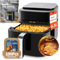 Taylor Swoden Freidora Aire 6,5 Litros Dual Blaze™ Air Fryer 1800W con Ventana, EvenlyCook, 8 Programas, Panel Táctil, Interior Metálico, Apta para Lavavajillas, Con Papel Freidora Aire 100 Unidades