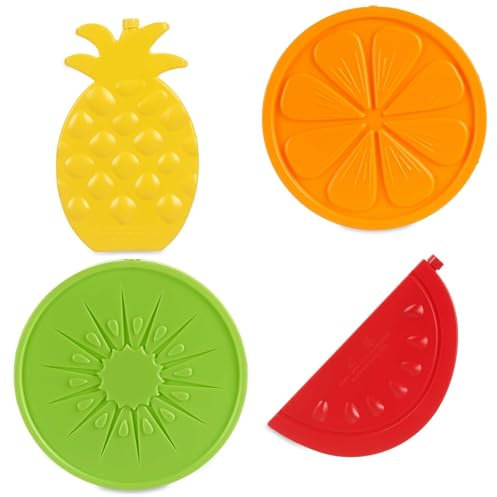Andinus Set mit Kühlakkus in Fruchtform – Wiederverwendbare Kühlboxen für tragbare Kühlboxen und Gefrierschrank, originelles Geschenk, praktisch