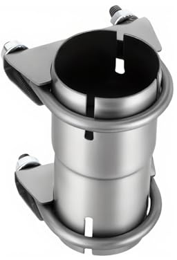 Pipe Reducer Exhaust Clamp Pipe Connector 40 50 55 65 mm Including 2 Mounting Clamps Stainless Steel Exhaust Pipe Clamp Exhaust Pipe Reducer Long 120 mm (50-55 mm)