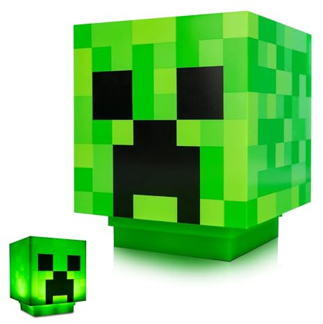 TGKYK Creeper Lampe, Creeper Licht, 3D Lampe mit Zombie-Sounds, Creeper Icon Lampe, Led Creeper Lampen, Creeper Light für Geschenkidee Tischlampe Schlafzimmer Deko Spielzeug [Energieklasse A]