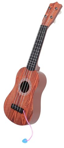 FUNNETOYU Ukulele Holzoptik Musikinstrument für Anfänger Ab Jahren Leichtes Ukulele Toy mit Realistischer Optik für Musiklernen von Mädchen und Jungen