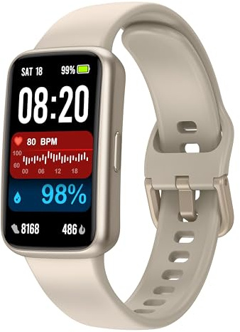 Enfit Rastreadores de fitness, reloj inteligente con pantalla a color de 1.45 pulgadas, más de 100 modos deportivos, reloj de fitness con monitor de frecuencia cardíaca y sueño, podómetro, contador de