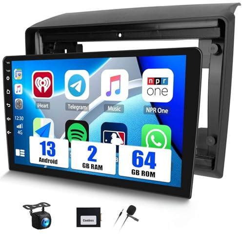 SIXWIN 2+64G Android 13 Autoradio für FIAT DUCATO 2010/Citroen Jumper/Peugeot Boxer mit Carplay/Android Auto,9 Zoll Touchscreen mit WiFi GPS Bluetooth FM/RDS EQ+Rückfahrkamera