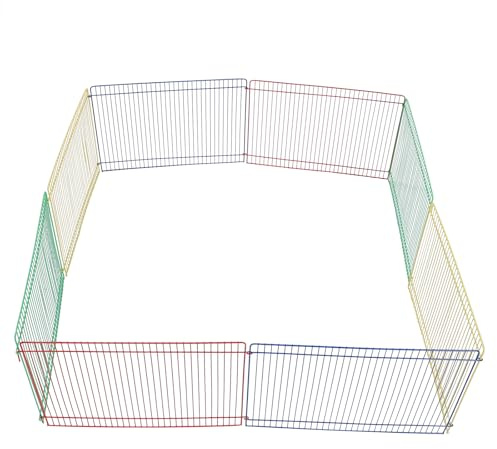 JOINPAYA 8 Stück Kleintier Laufstallzaun aus Eisen Draht 35X23cm für Hamster Kaninchen und Meerschweinchen Bewegungsförderndes Freilaufgehege für Gesunde Haustierpflege