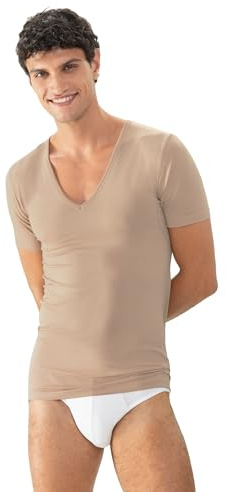 Mey Herren Drunterhemd - das Original Innovation, enganliegend, V-Neck, Kurzarm, Unsichtbar unter Hemden, Serie Business Class