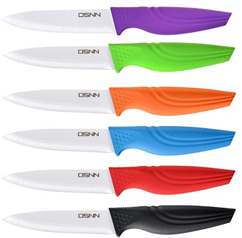 Moderni coltelli da bistecca in ceramica multicolore Sharp DSNN Outdoor BBQ Coltello 6 pezzi per lotto