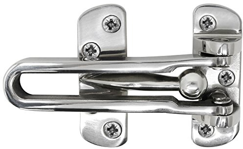 com-four® Sicherheitsbügel für Türen, Türriegel aus Edelstahl mit Befestigungsmaterial (01 Stück - Bügel)