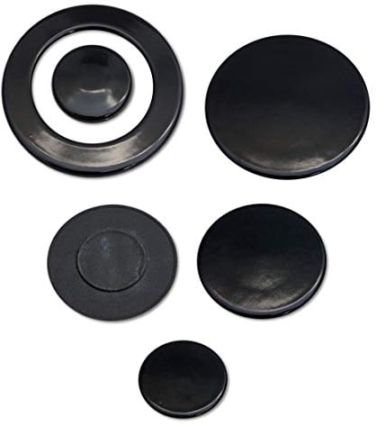 FOSTER KIT PIATTELLI SPARTIFIAMMA CUCINA A GAS 5 FUOCHI NERI LUCIDI 2 MEDI + CORONA S 0234/235