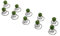 FlexiStore 10 x Straß Curlie Curlies Premium - Brauthaarschmuck, Haarschmuck | Set – Grün