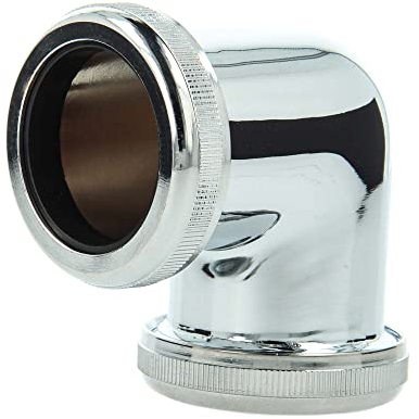 tecuro Winkelkupplung 90°, Ø 32 mm, beidseitig Überwurfverschraubung inkl. Keildichtung, hochglanzverchromtes Messing