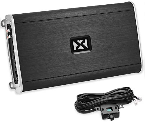 NVX VAD27001 Monoblock 1-Ch Class D Amplifier 5400W Max, 2700W RMS High Power, 1/2/4-ohm Stable, Low Pass X-Over, Bass Boost, Remote Subwoofer Bass Knob, for Car/Truck/Marine/UTV/Motorcycle