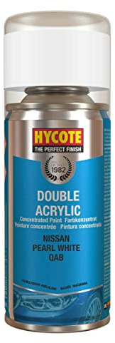 Hycote Double Acrylic Aerosol Car Spray Paint, Nissan - Pearl White, 150 ml