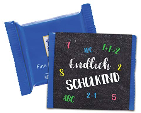 50 x Banderole Schokoladentafel EINSCHULUNG, Gastgeschenk Schulanfang, Schulanfang Deko