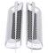 Auto Chrom Aufkleber - 2Pcs Car Vent Lochabdeckungen Universal Abs Side Air Flow Ansauggitter Vent Net Cover Dekorativer Aufkleber Accessory(Chrom Silber)