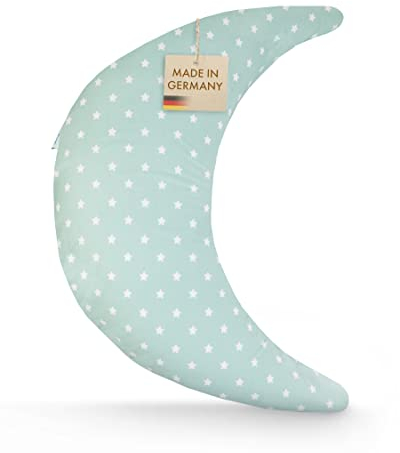 pic Bear Stillkissen - Stillmond - hochwertiges Lesekissen - anschmiegsames Lagerungskissen aus Baumwolle - Bauchstützkissen - Sterne Celadon-grün