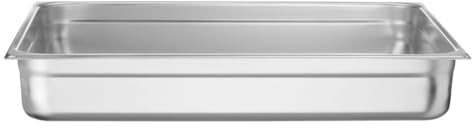 HENDI Gastronormbehälter, Temperaturbeständig von -40° bis 300°C, Heissluftöfen-Kühl- und Tiefkühlschränken-Chafing Dishes-Bain Marie, 30L, GN 2/1, 650x530x(H)100mm, Edelstahl 18/10