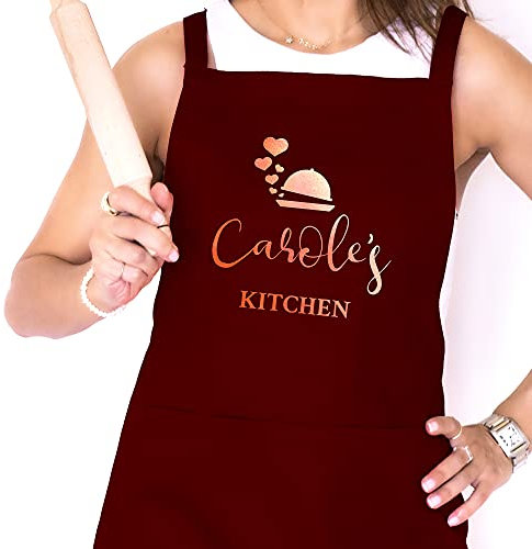 Pink Positive Mother's Day Gift Personalised Apron | Name Kitchen Apron Cooking Baking Gift for Woman