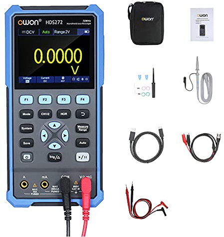 OWON HDS272 Handheld Digital Oszilloskop Multimeter 2CH USB Typ C 70MHz 3.5 LCD Prüfen Meter