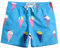 MaaMgic Kleine Jungen Badeshorts Schnelltrocknend Boardshorts mit Mesh-Futter Taschen und Verstellbarem Tunnelzug MEHRWEG, Kaleidoskop Blau, 5-6 Jahre alt