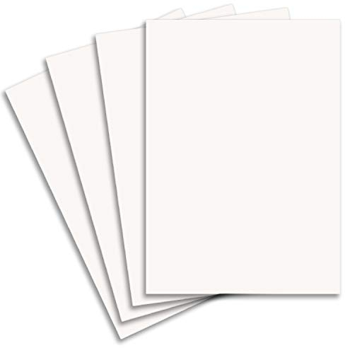50x stabiler DIN A3 Bastelkarton Papierbogen in Hochweiß (Weiß) - 42 x 29,7 cm - 300 g/m² - Planobogen zum Basteln und Selbstgestalten - FarbenFroh