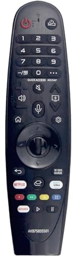 MODJUEGO Télécommande de rechange sans voix pour LG Magic Smart TV AKB75855501, télécommande pour téléviseur de rechange