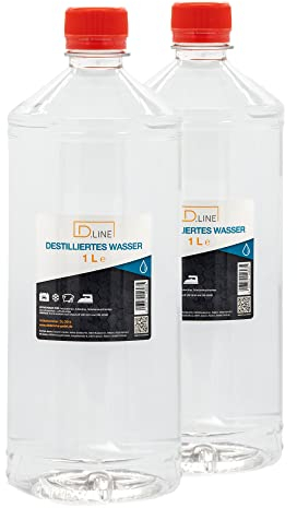 Destilliertes Wasser 2x 1 Liter, Entmineralisiert nach Vorschrift VDE 0510 und DIN 43530