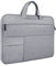RAINYEAR 15.6 Inch Laptop Sleeve Case Compatible with 15.6 Inch Notebook Computer Chromebook Briefcase with Hidden Handle Multiple Pocket Protective Padded Polyester Waterproof Carrying Bag,Grey